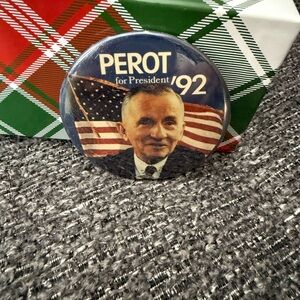 Perot for President 1992 Campaign Button
